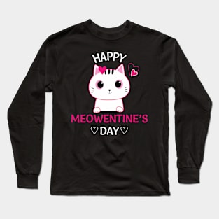 Cute Cat Valentines Day Shirt for Girls Kitty Quote Long Sleeve T-Shirt